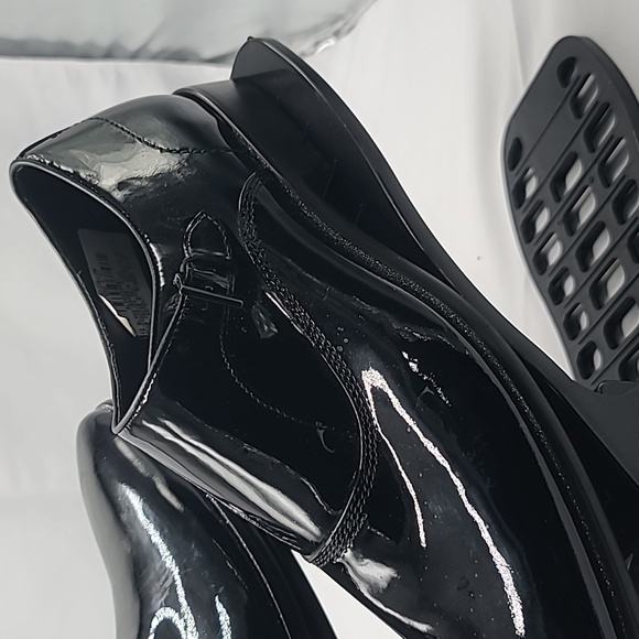 NWOT Aldo Single Monk Strap Black Patent Dress Shoes - Picture 2 of 8